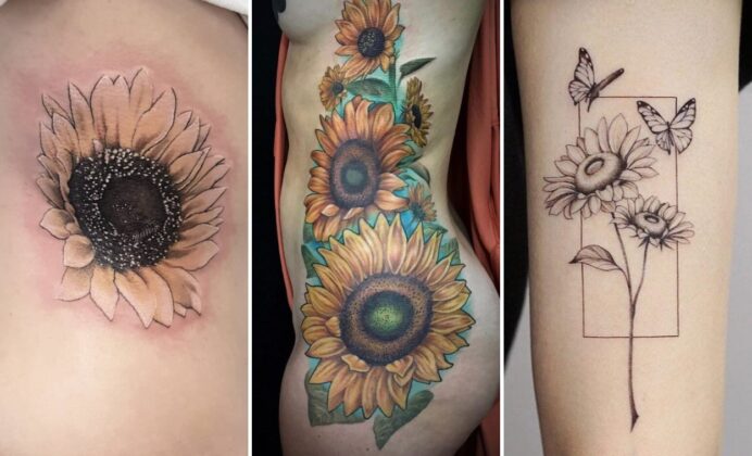 Sunflower Tattoo Ideas 25 Radiant Botanical Designs Bursting With Warmth