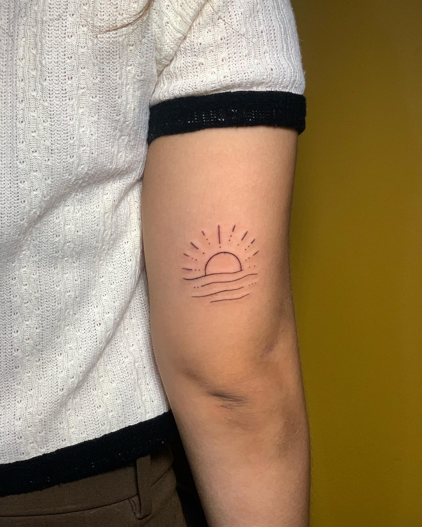 Sunrise Cresting Over Ocean Swell sunrise tattoo