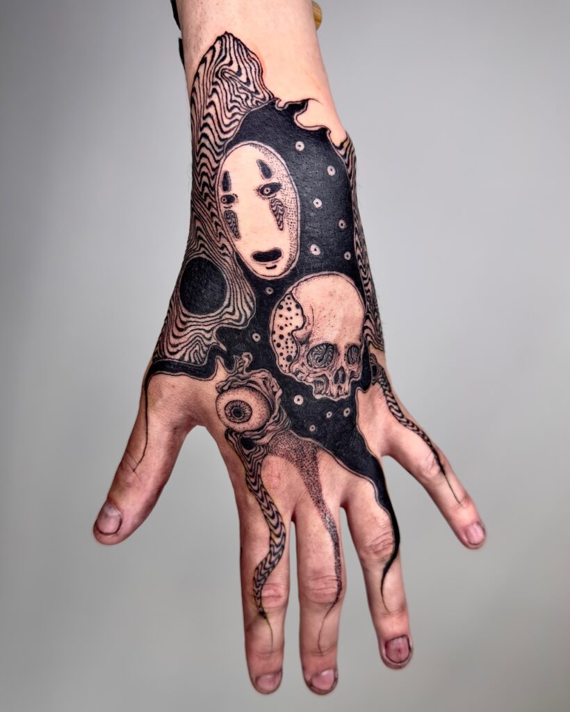 Nsibidi L Symbol Hand Tattoo