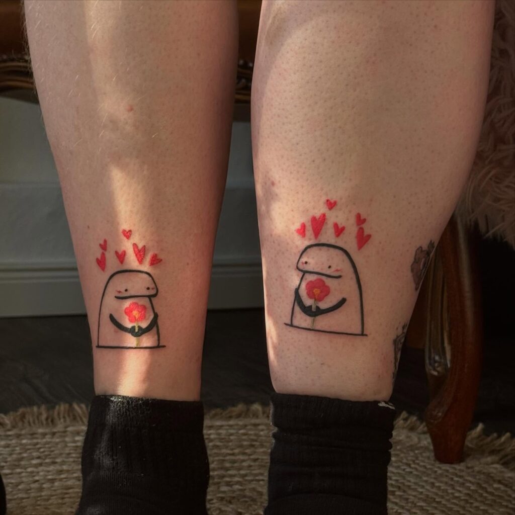 CatDog Cartoon Matching Tattoos silly matching tattoos tattoo