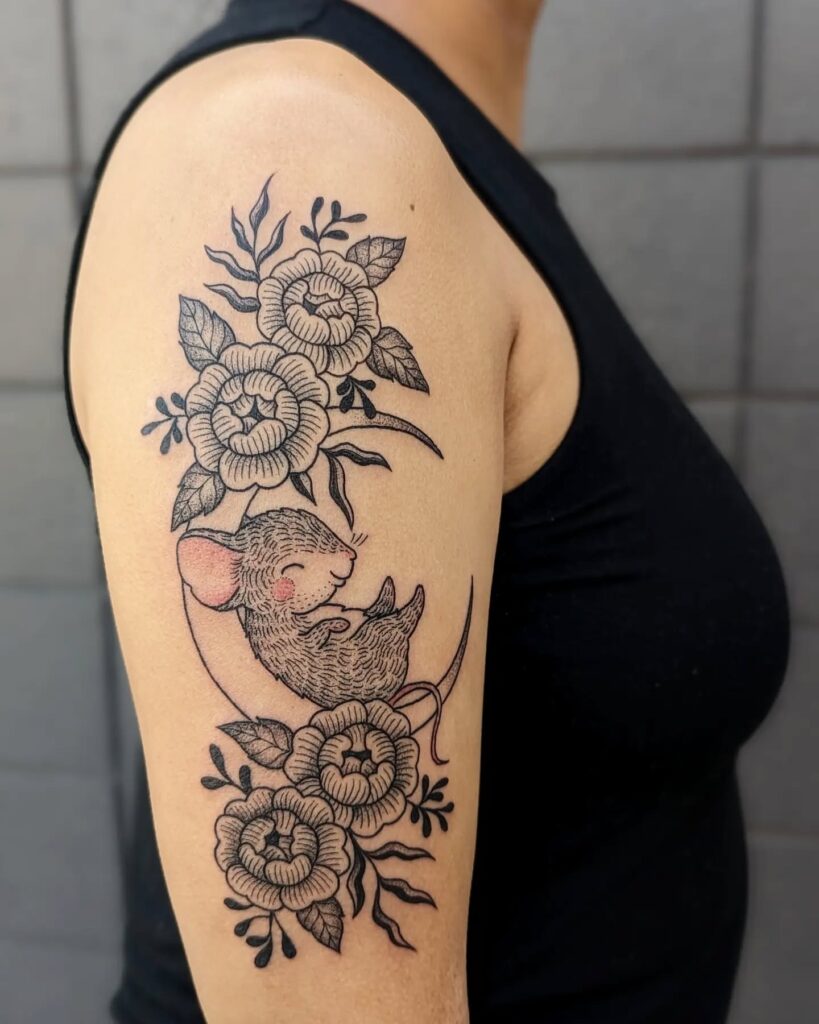 Fiery Phoenix Rising Tattoo