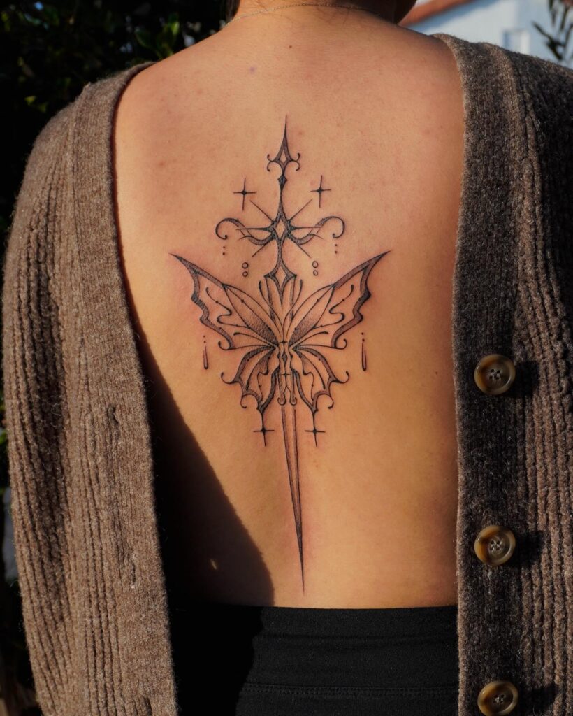 Fierce Soul Spine Tattoo
