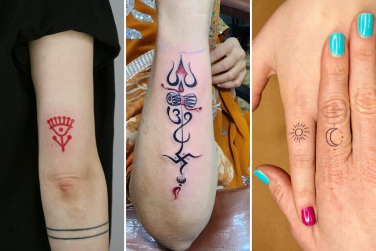 Aesthetic symbols tattoos and delicate ink ideas collage