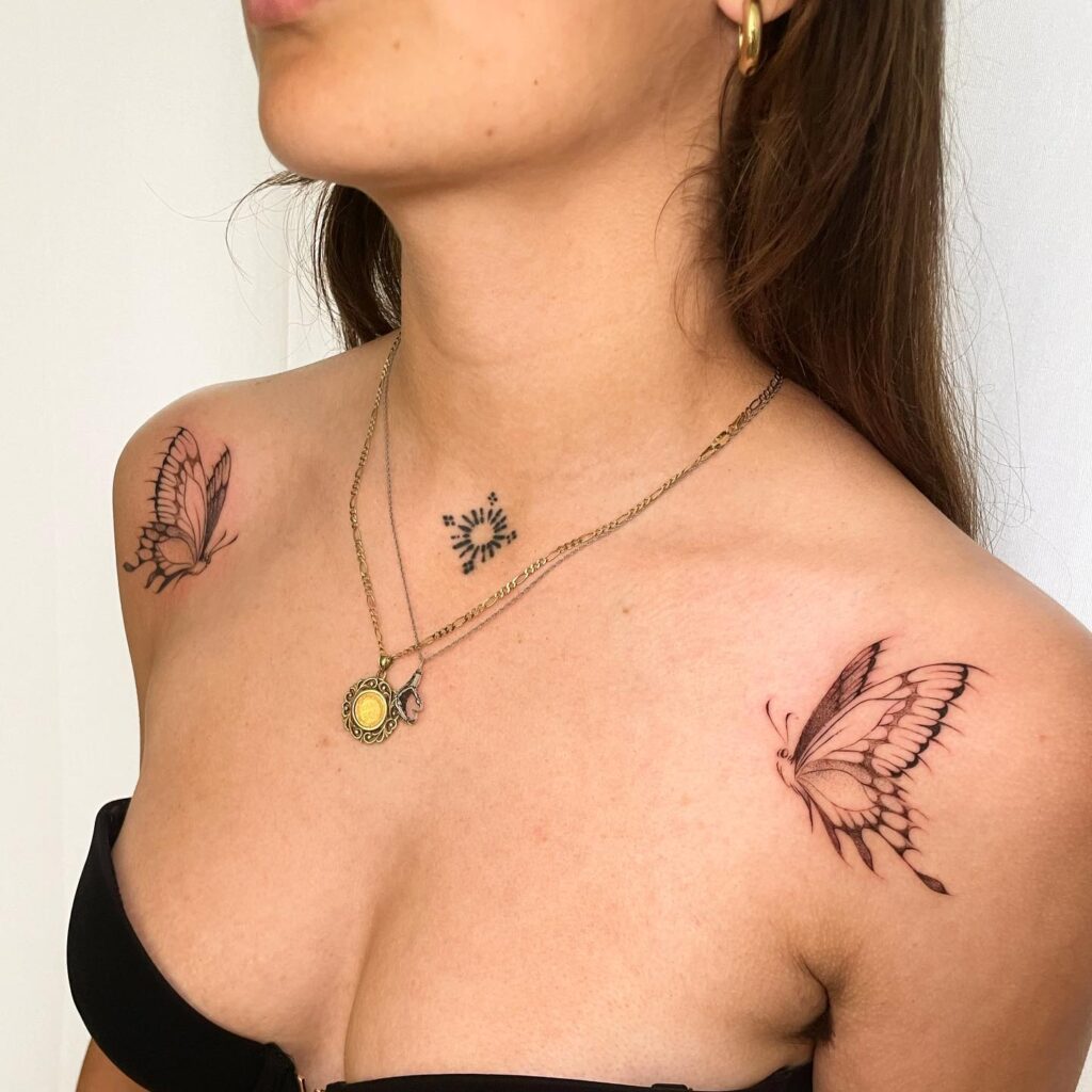 Angel Wings Back Tattoo