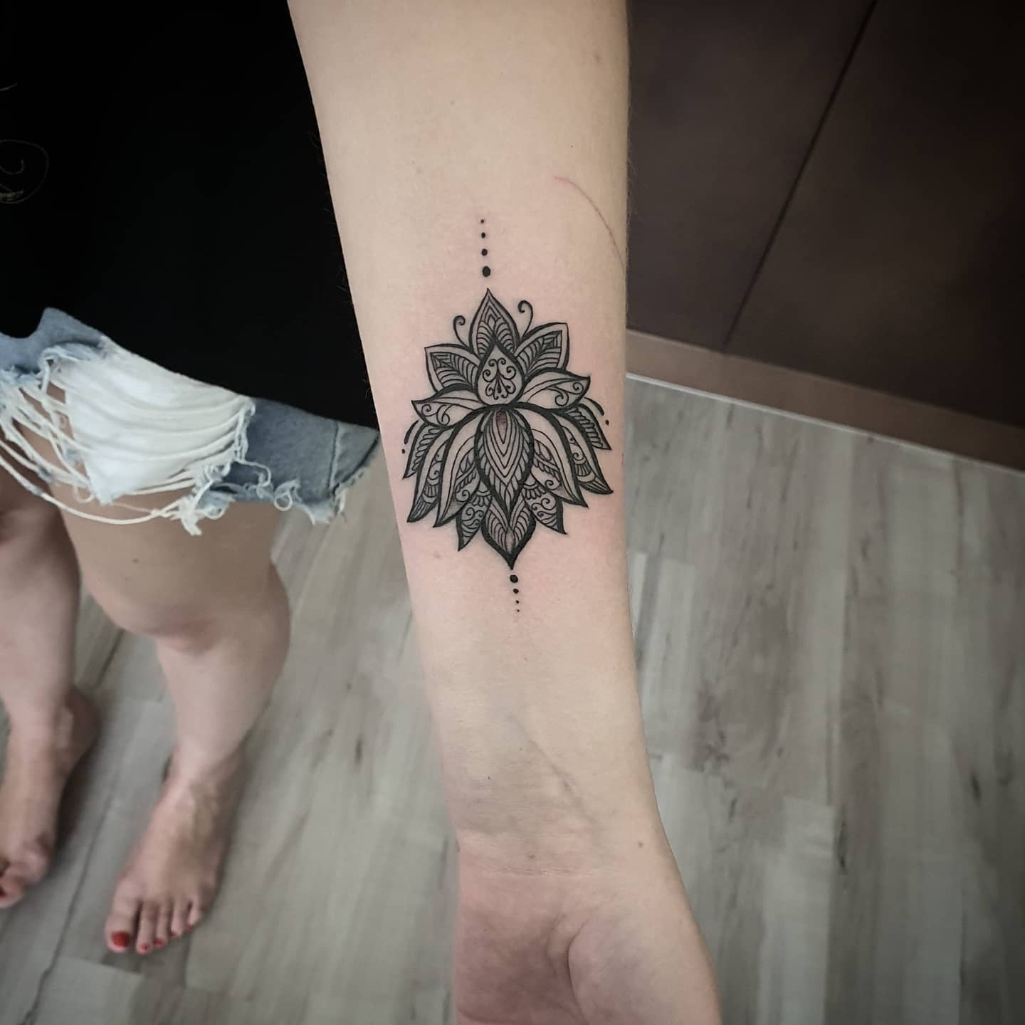 Symmetrical Lotus Mandala Tattoo lotus mandala tattoo ideas tattoo