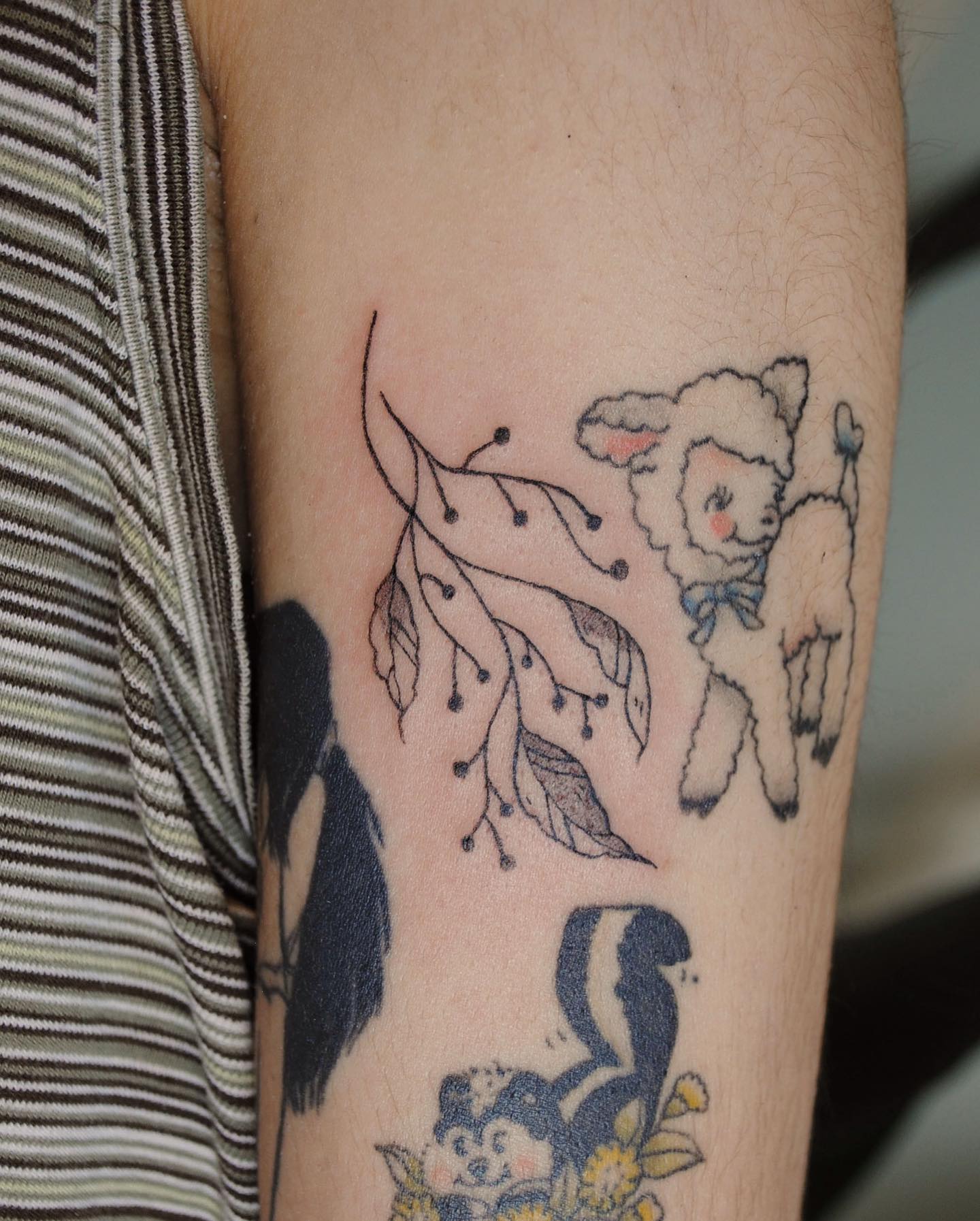 Botanical Branch Gap Filler Tattoo