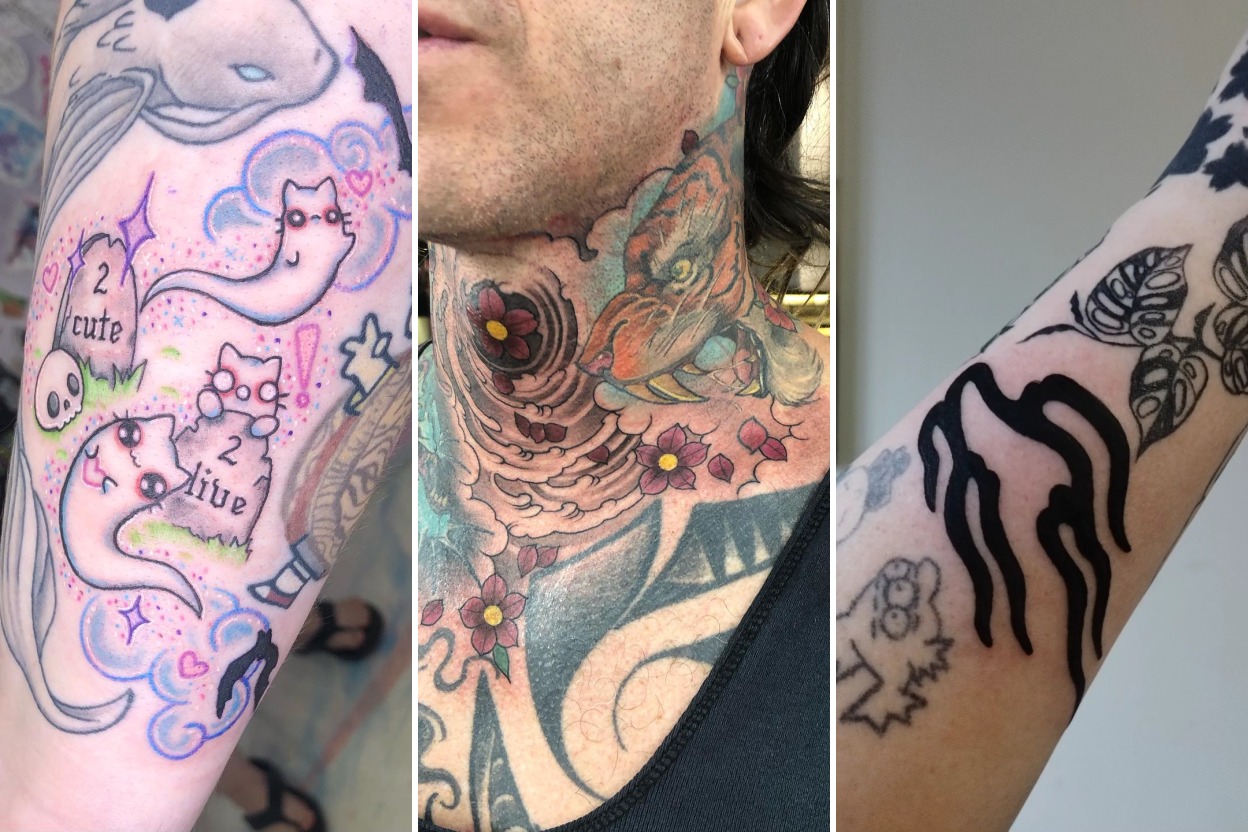 Aesthetic tattoo gap filler ideas and delicate ink ideas collage
