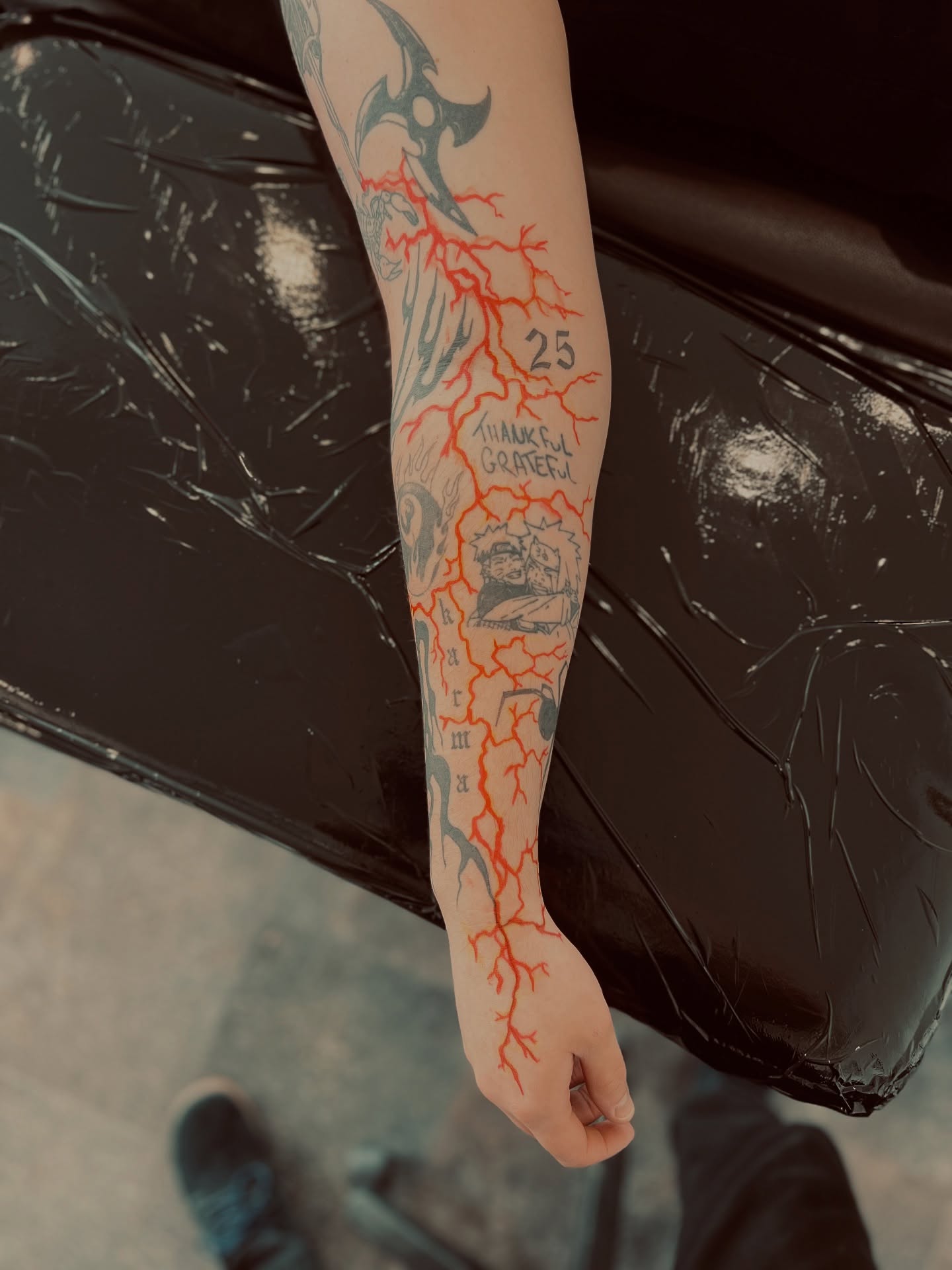 Lightning Vein Gap Filler Tattoo