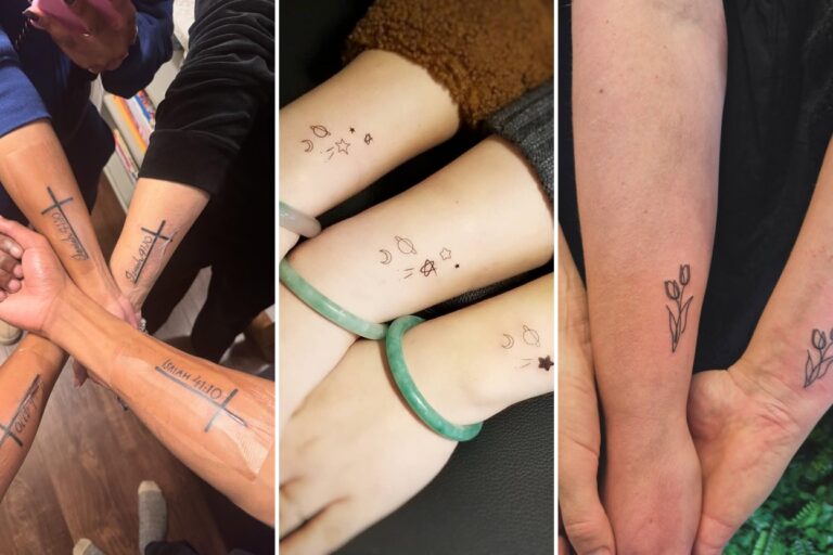 Aesthetic tattoo ideas for cousins and delicate ink ideas collage