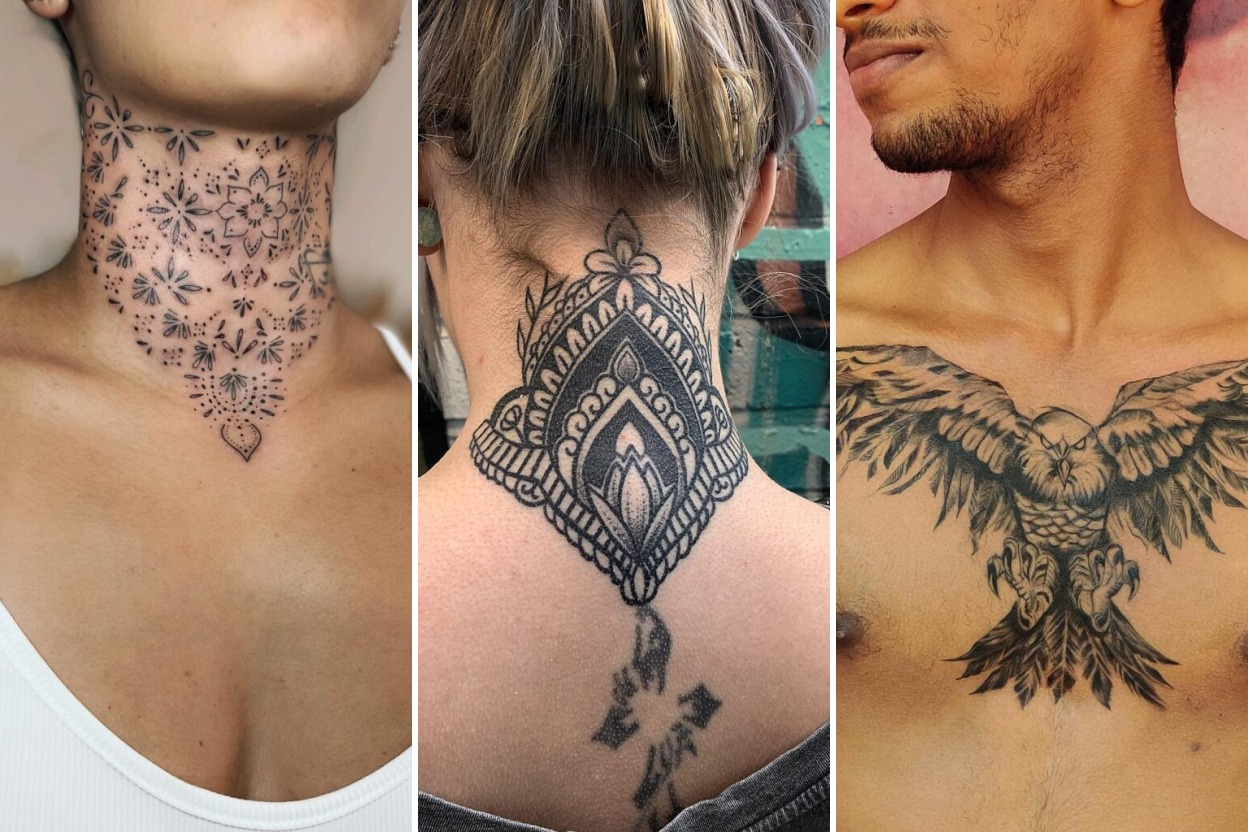 Aesthetic tattoo placement ideas and delicate ink ideas collage