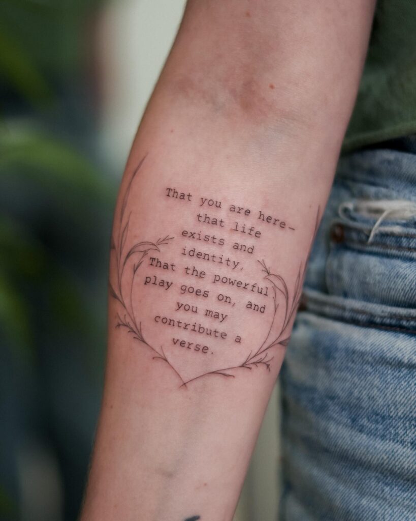 That You Are Here Quote Tattoo meaningful quote tattoos for women tattoo