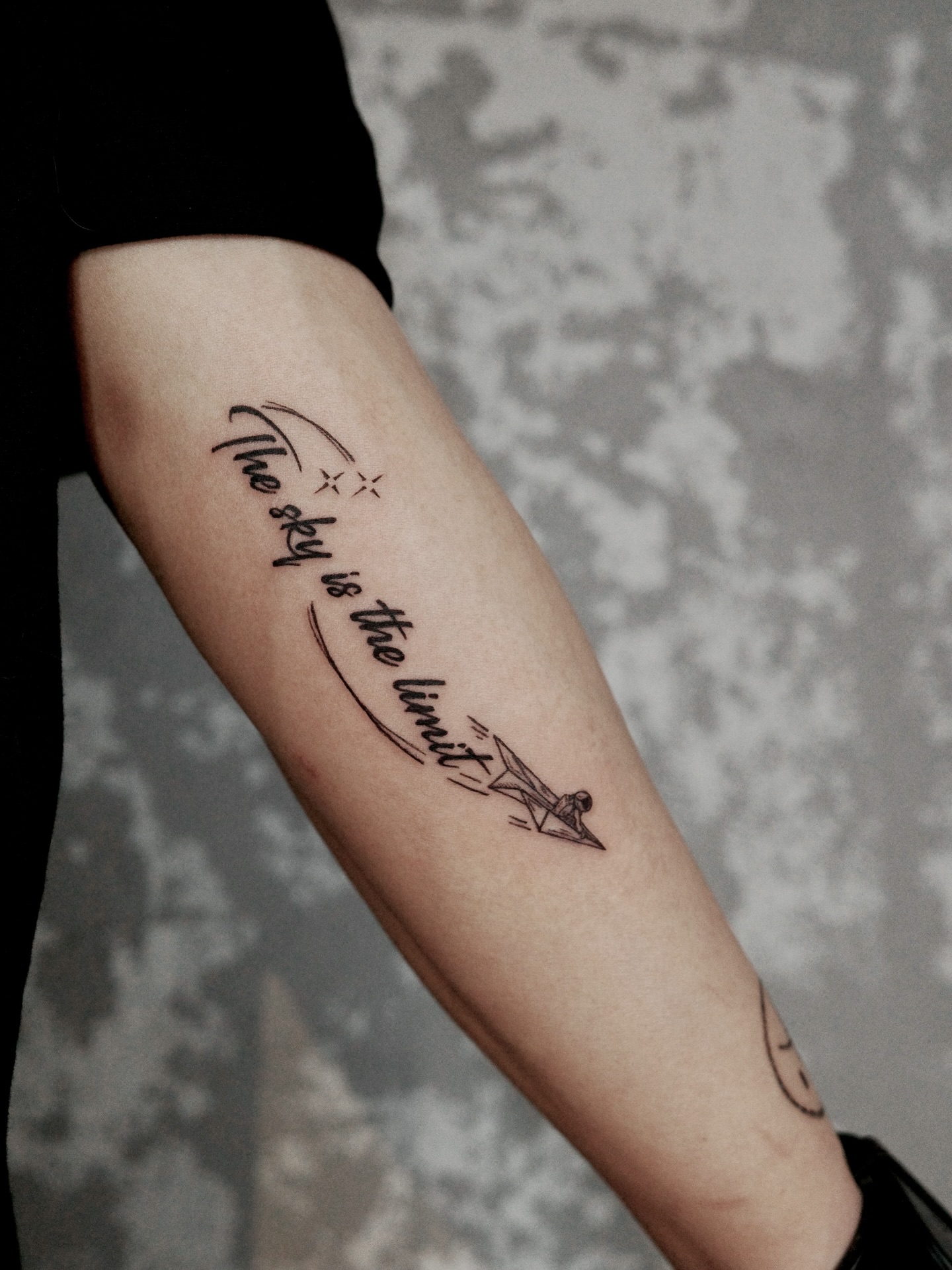 The Sky Is the Limit Tattoo meaningful word tattoos tattoo
