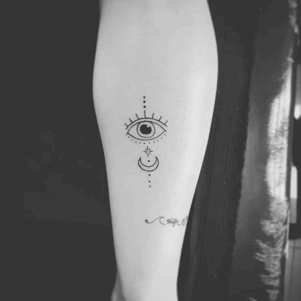Third Eye and Crescent Moon Tattoo symbols tattoos tattoo