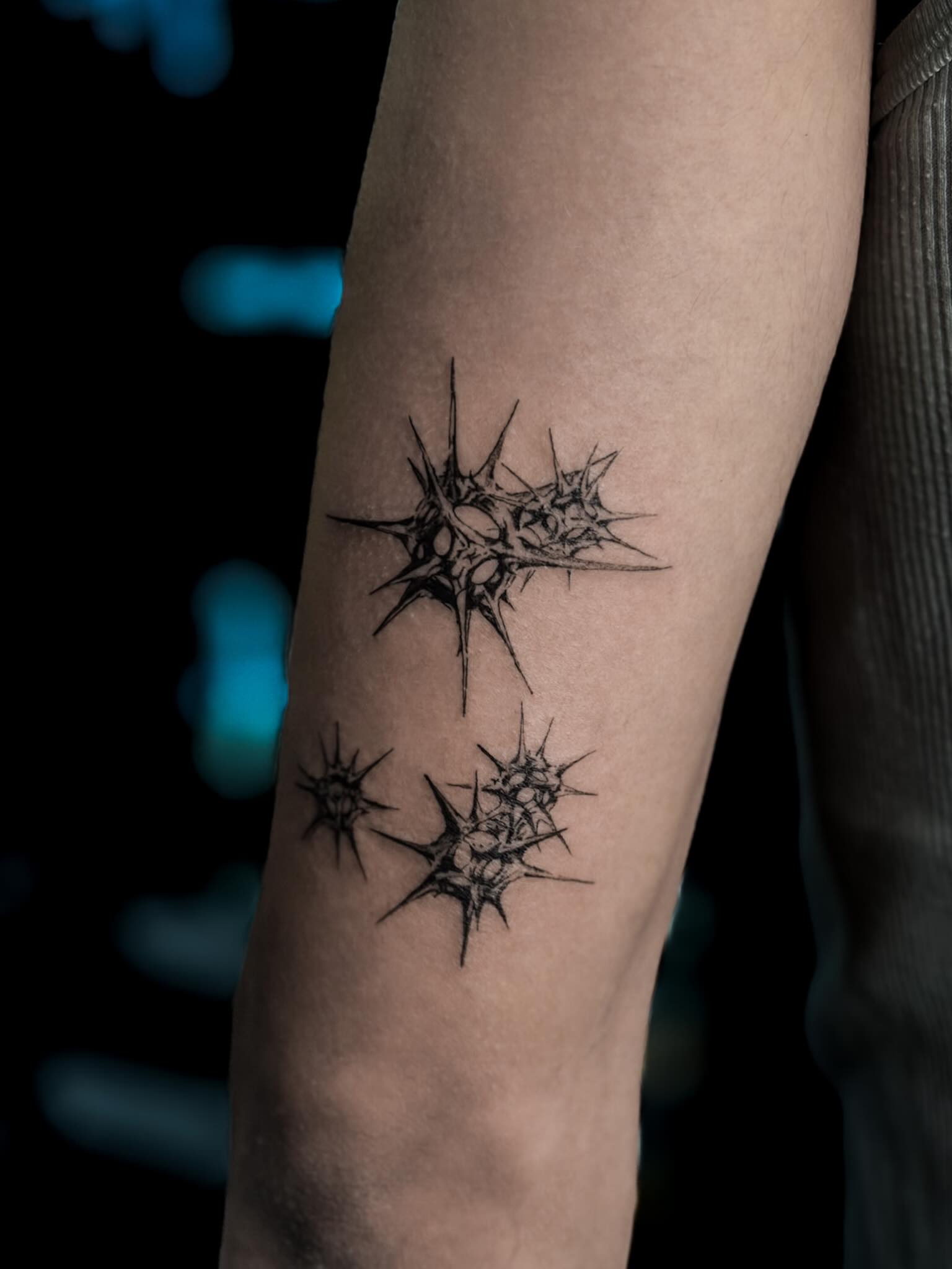 Shadow Flame Hand Tattoo