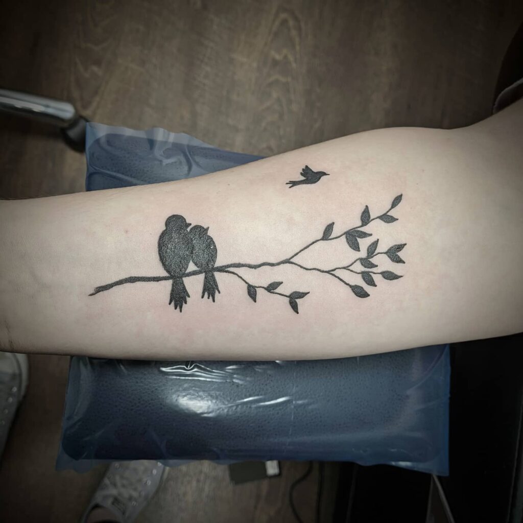 Angel Wings With Halo And Heaven Quote Tattoo