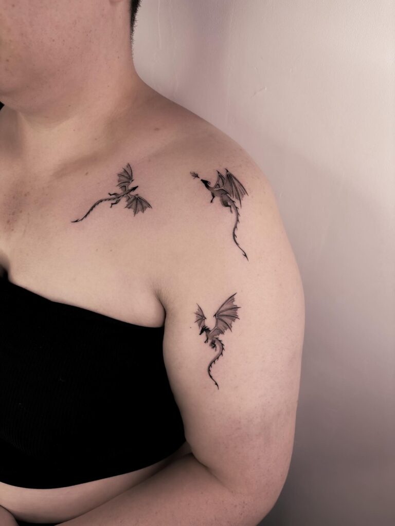 Flowing Dragon Arm Tattoo