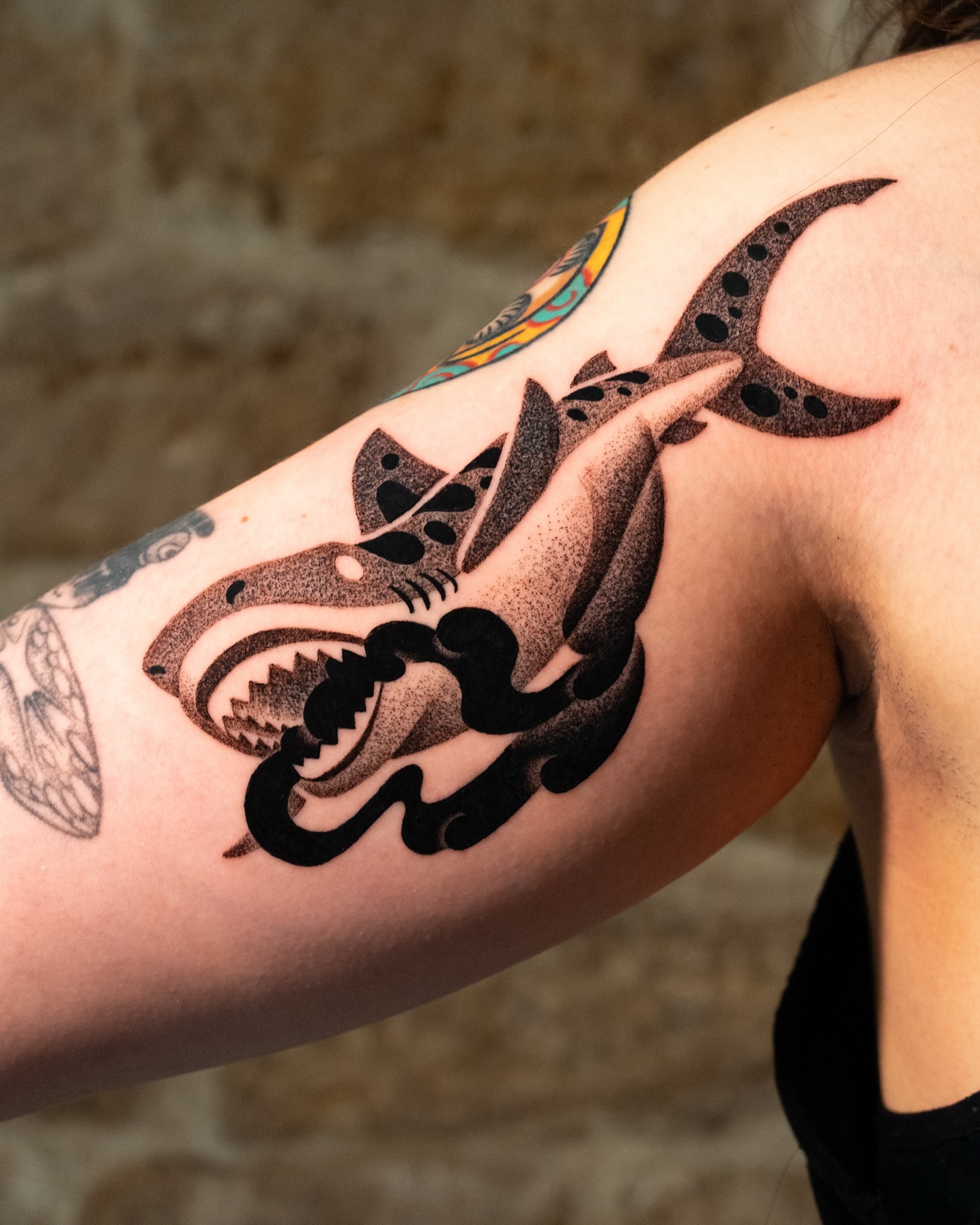 Paired Leopard Shark Tattoo