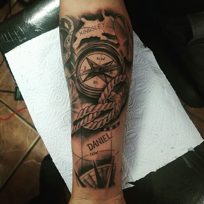 Timeless Navigator Compass Tattoo timeless compass tattoo designs tattoo