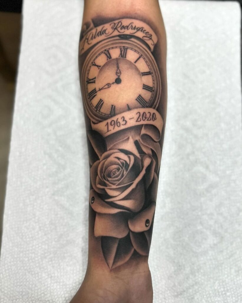 Timeless Tribute with Names & Dates memorial tattoos tattoo
