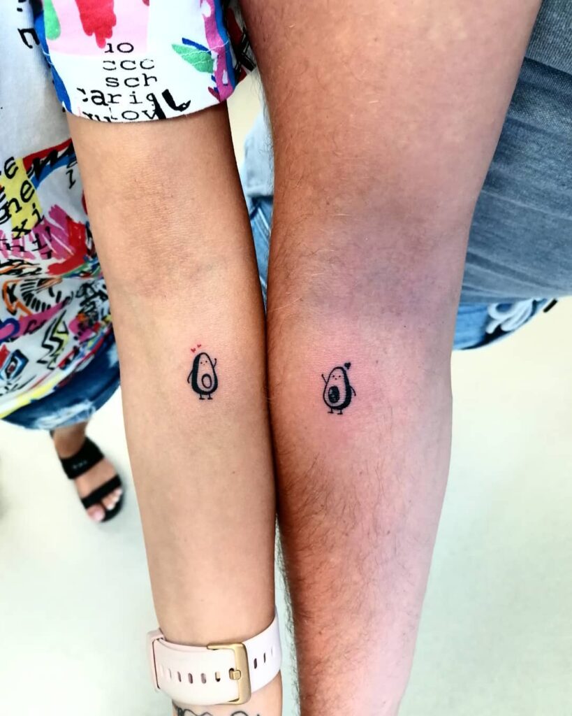 Toilet Paper and Poop Emoji Matching Tattoos silly matching tattoos tattoo