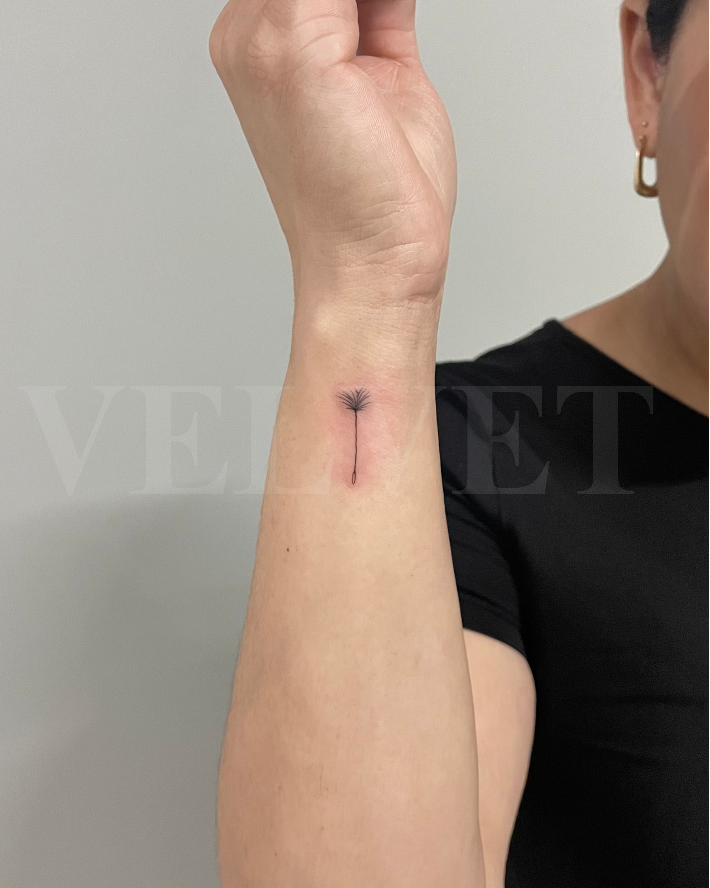 Tiny Sun And Star Wrist Tattoo