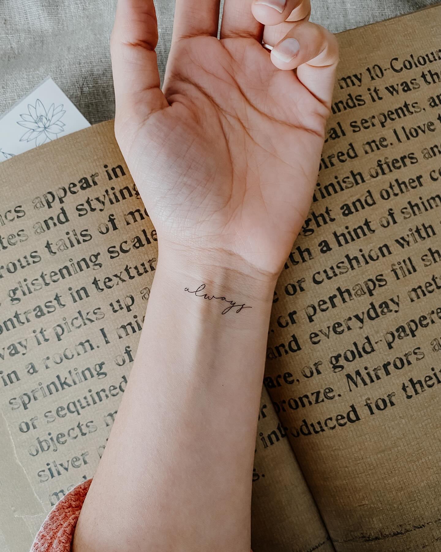 Tiny Thy Will Script Wrist Tattoo