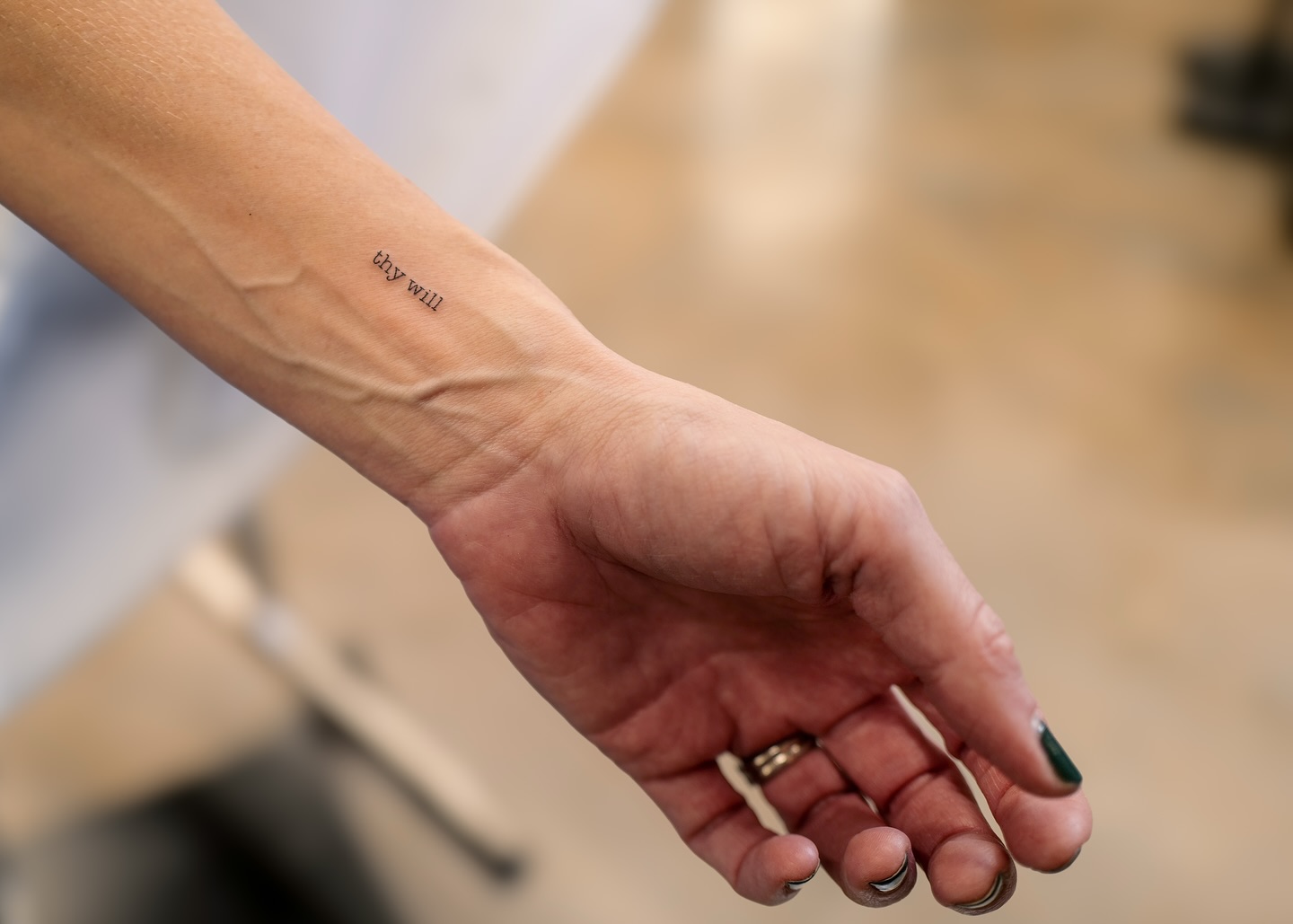Tiny Blue Star Cluster Wrist Tattoo
