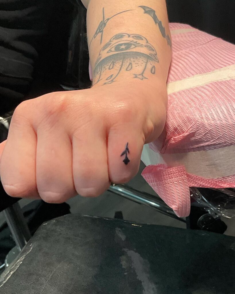 Spiderweb Finger Tattoo