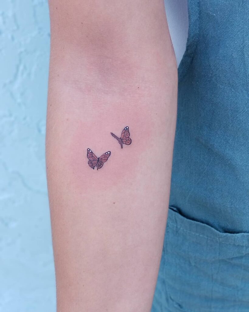 Tiny monarch butterfly tattoos