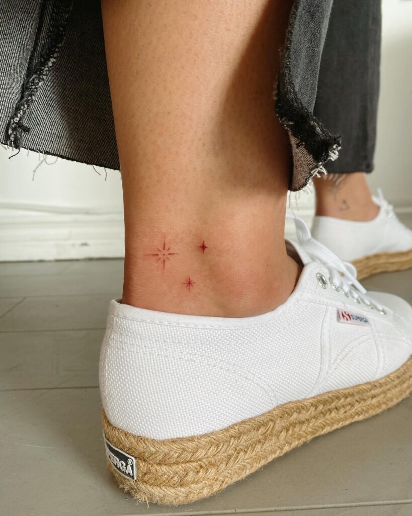 Delicate Twin Star Tattoo