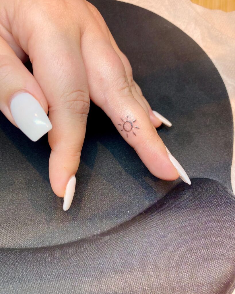Geometric And Celestial Finger Tattoo Collection