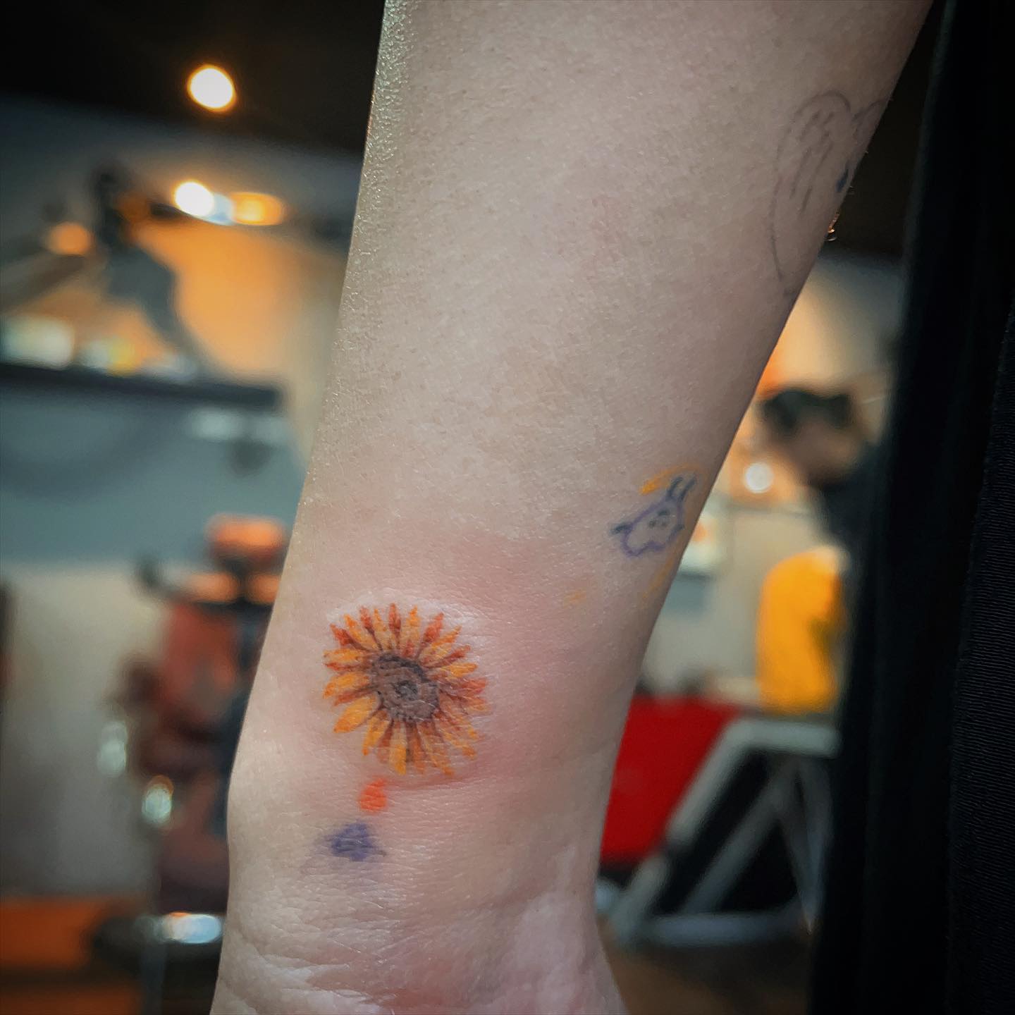 Tiny Wrist Sunflower Tattoo small sunflower tattoos ideas tattoo