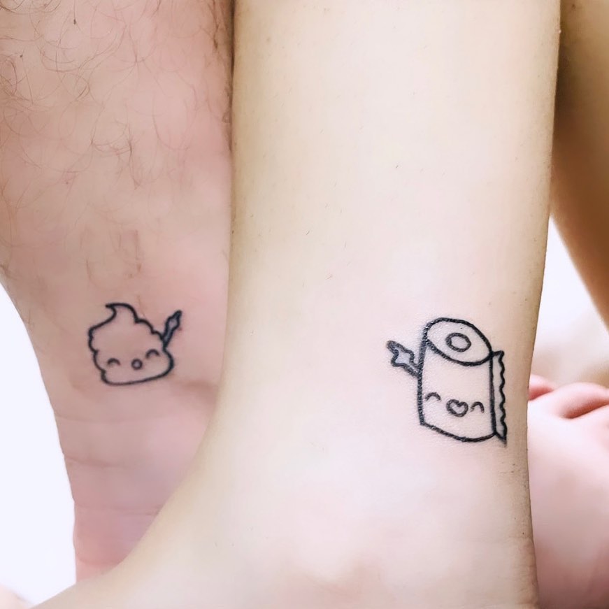 Tiny Avocado Pair Matching Tattoos silly matching tattoos tattoo