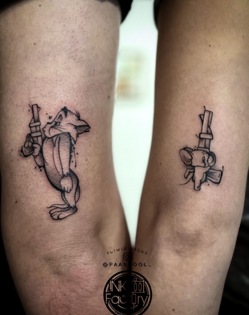 Chill Frogs with Playing Cards Matching Tattoos silly matching tattoos tattoo