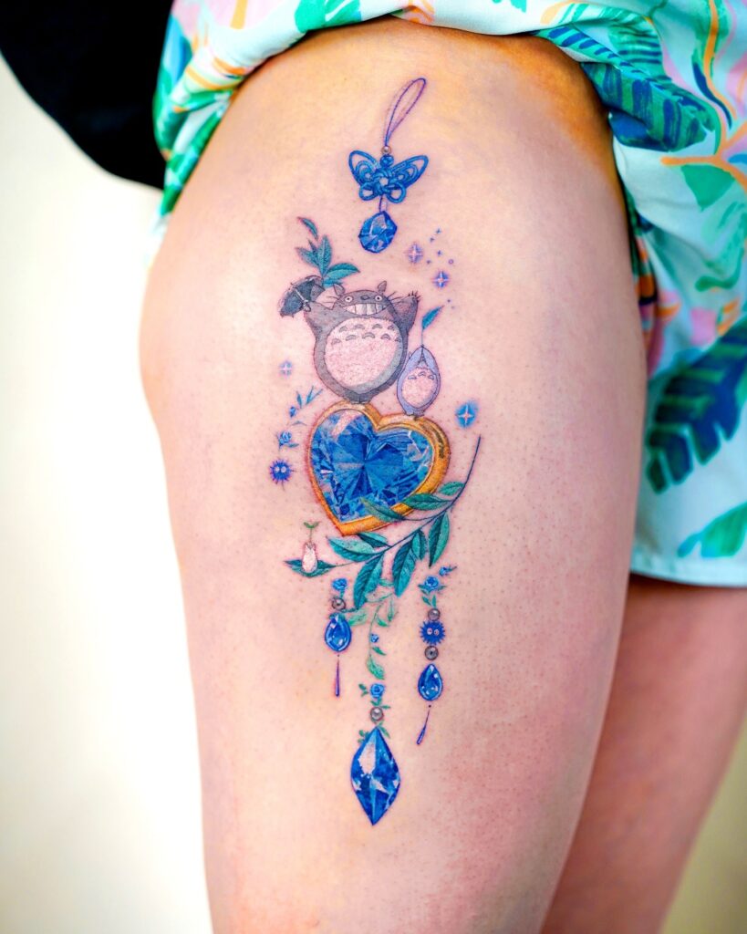 Ornate Jeweled Cross Tattoo