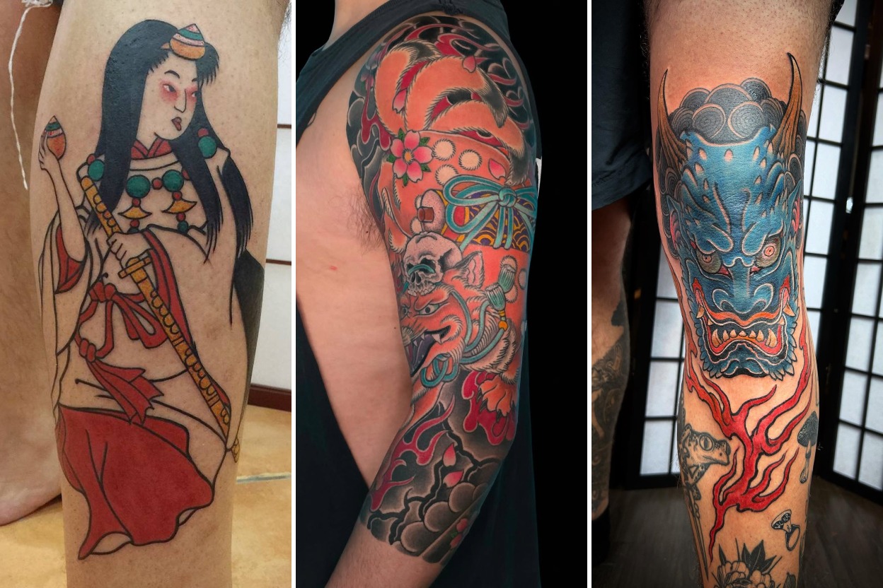 Aesthetic traditional japanese tattoos and delicate ink ideas collage