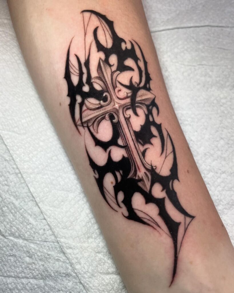 Tribal Cross Tattoo cross tattoos for men tattoo