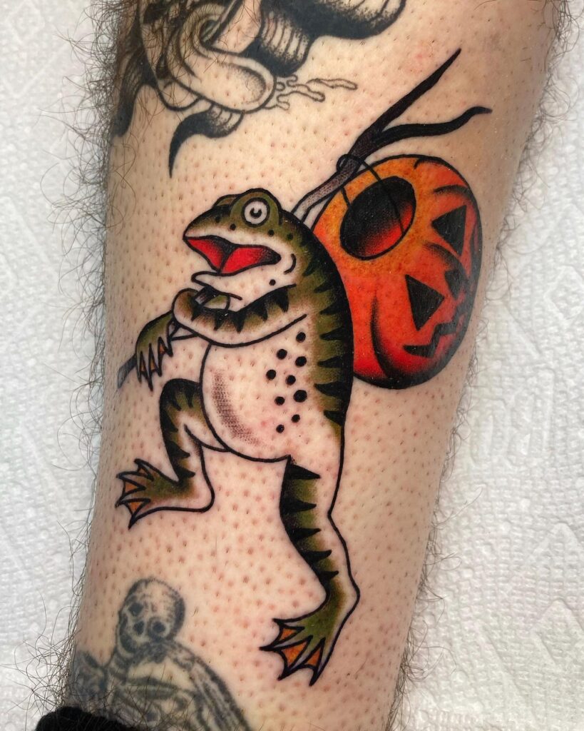 Floral Jack O’ Lantern Tattoo jack o lantern tattoo ideas tattoo