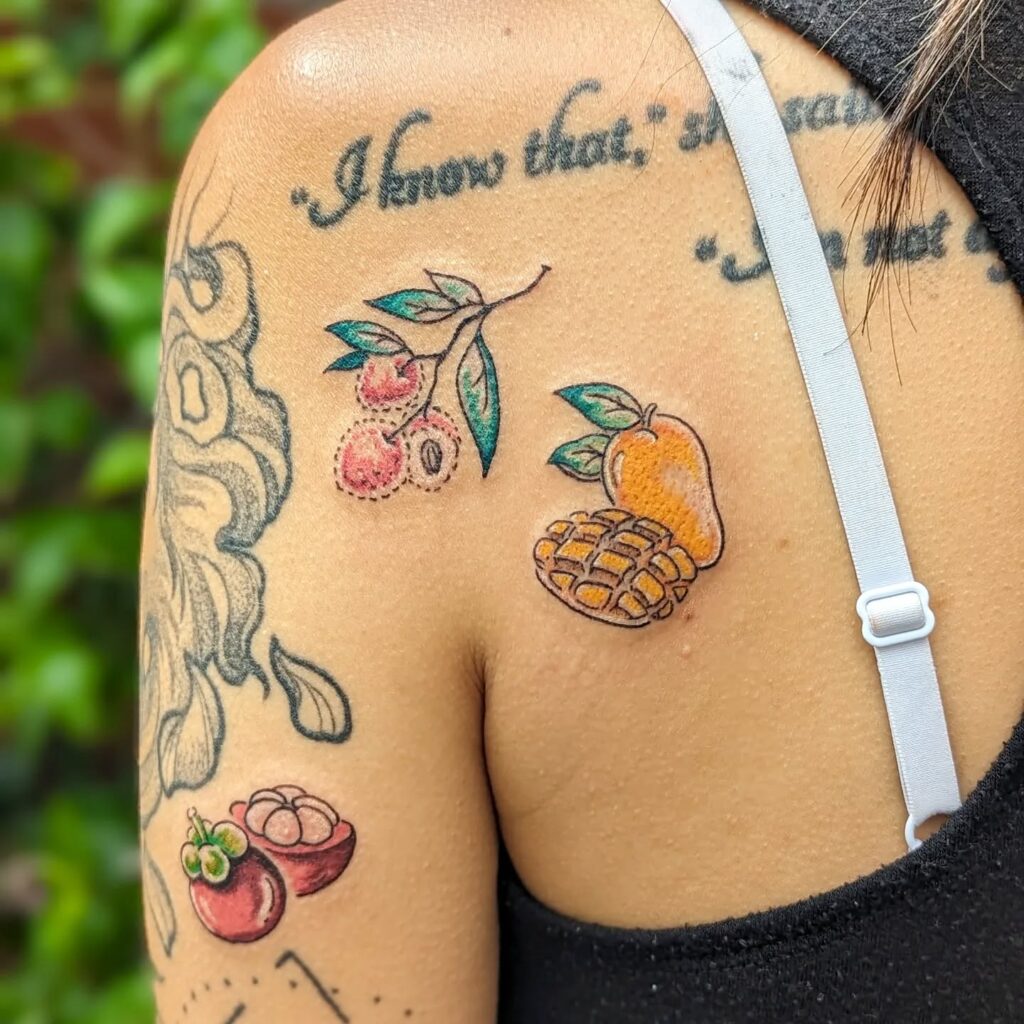Floral And Butterfly Dotwork Sleeve Filler Tattoo Design