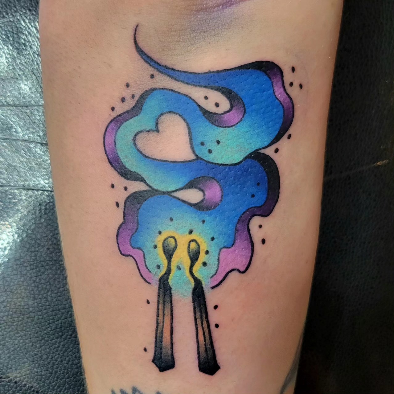Wrist Flame Twin Tattoo
