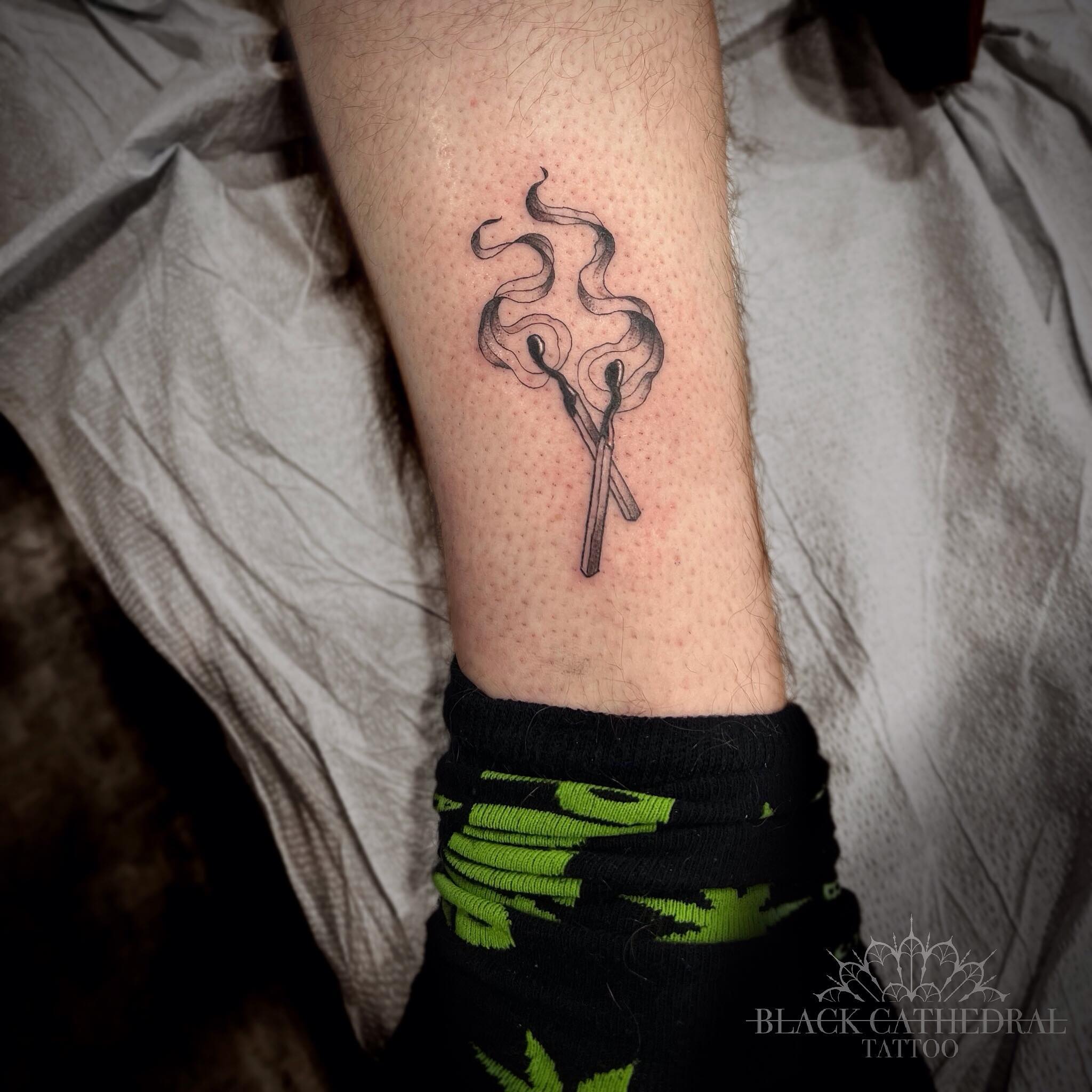 Minimalist Twin Flame Symbol Tattoo