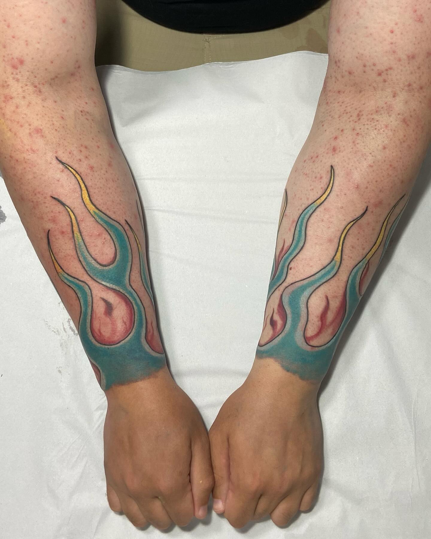 Twin Flame Shoulder Tattoo