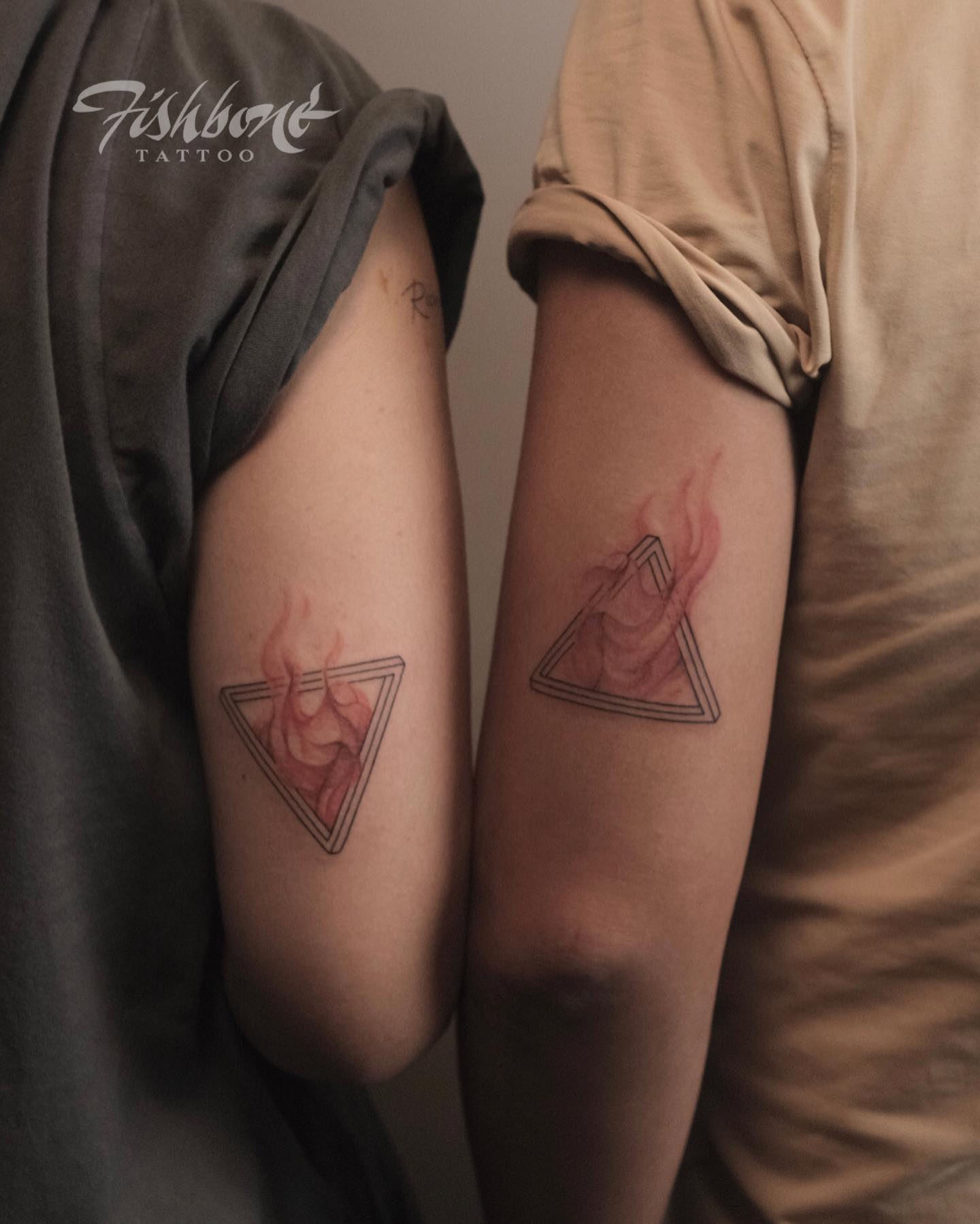 Matching Lighter Flame Tattoo