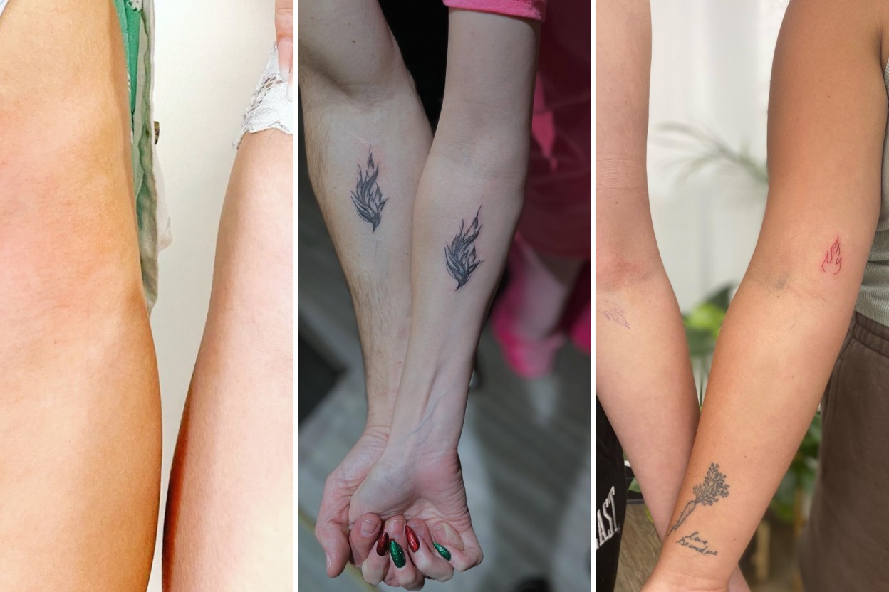 Aesthetic twin flames tattoo ideas and delicate ink ideas collage