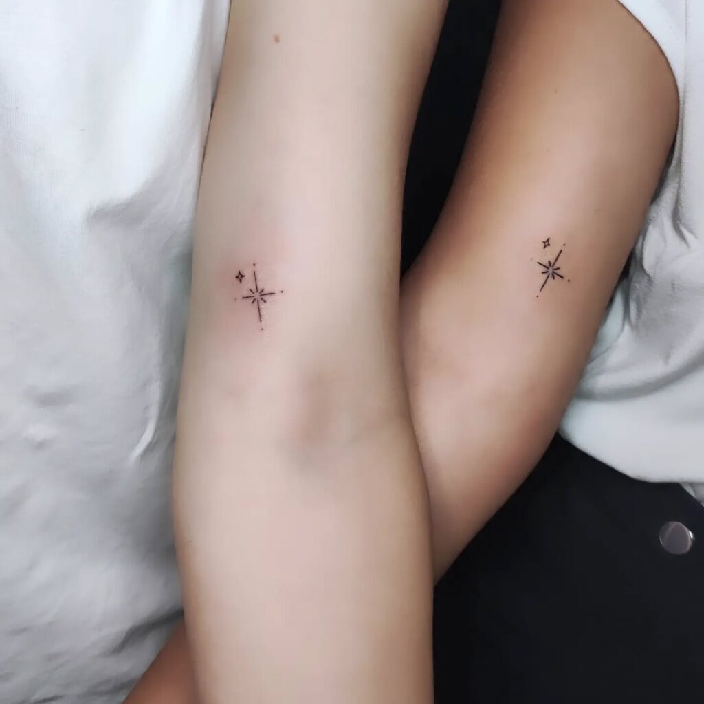 Three Tiny Guiding Stars Tattoo