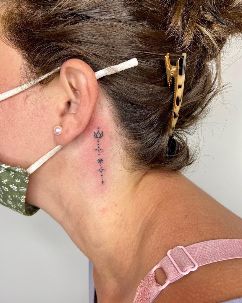 Intertwined Hearts Behind the Ear Tattoo behind the ear tattoos tattoo