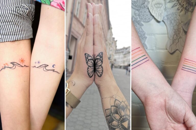 Aesthetic unique mom and daughter tattoos and delicate ink ideas collage