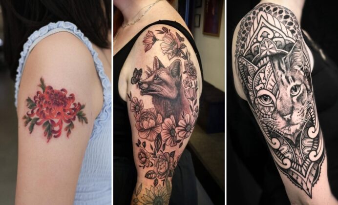 25+ Upper Arm Tattoo Ideas for Women Offering Chic Sizing and Placement