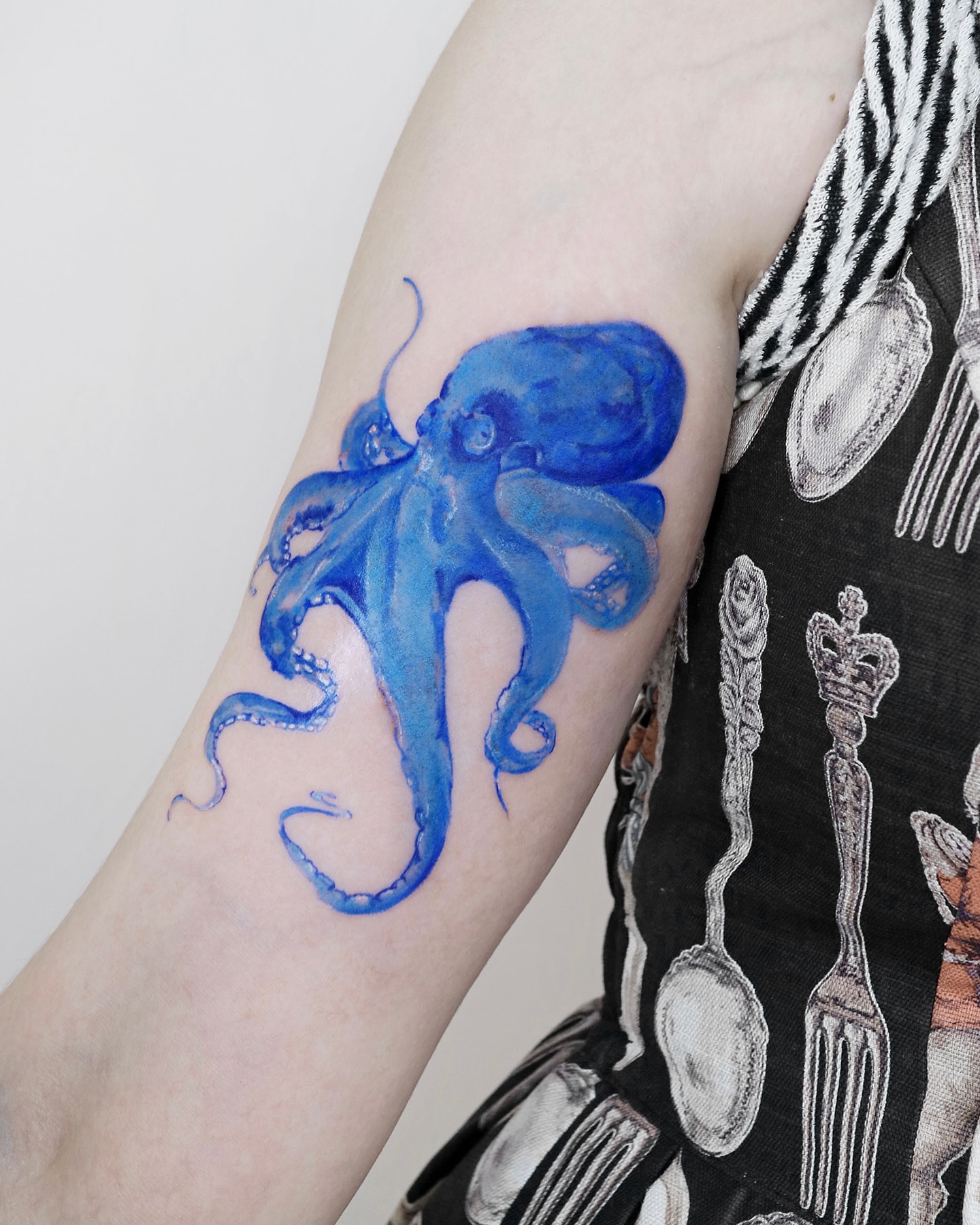 Psychedelic Neon Octopus Tattoo octopus tattoos tattoo