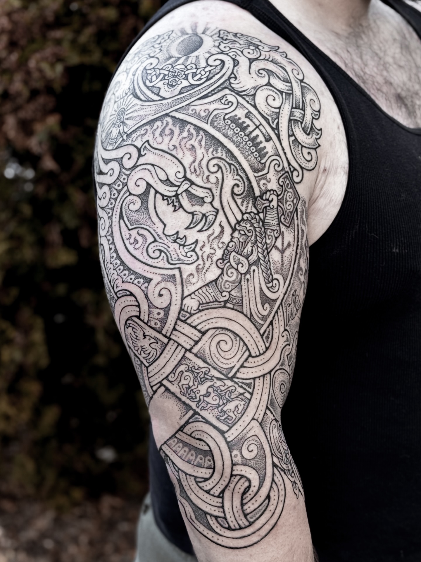 Viking Knotwork Sleeve Tattoo